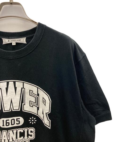 ANREALAGE（アンリアレイジ）ANREALAGE (アンリアレイジ) s/s college sweat ブラック サイズ:50の古着・服飾アイテム