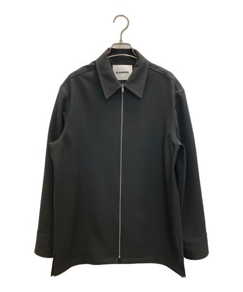 JIL SANDER（ジルサンダー）JIL SANDER (ジルサンダー) ジップシャツジャケット ブラック サイズ:37の古着・服飾アイテム