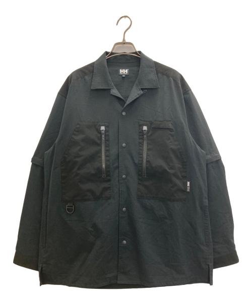 HELLY HANSEN（ヘリーハンセン）HELLY HANSEN (ヘリーハンセン) HHアングラースラックシャツ ブラック サイズ:Mの古着・服飾アイテム