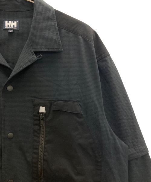 HELLY HANSEN（ヘリーハンセン）HELLY HANSEN (ヘリーハンセン) HHアングラースラックシャツ ブラック サイズ:Mの古着・服飾アイテム