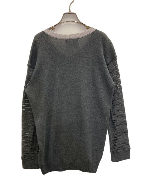 liberum arbitrium（リベルムアルベトリウム）liberum arbitrium (リベルムアルベトリウム) rayon linen brend knit グレー サイズ:SIZE44の古着・服飾アイテム