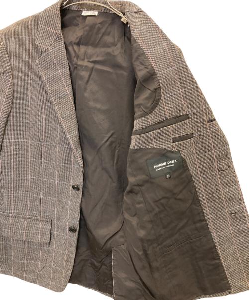 COMME des GARCONS HOMME DEUX（コムデギャルソン オム ドゥ）COMME des GARCONS HOMME DEUX (コムデギャルソン オム ドゥ) オールドウールグレンチェックスーツ ブラウン サイズ:XSの古着・服飾アイテム