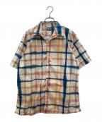 DIESELディーゼル）の古着「半袖シャツ」｜アイボリー×ブルー