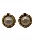 CHANELシャネル）の古着「パールイヤリング」｜ゴールド×ブラック