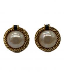 CHANEL（シャネル）の古着「パールイヤリング」｜ゴールド×ブラック