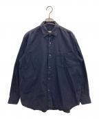 COMOLIコモリ）の古着「コットンネル コモリシャツ」｜ネイビー