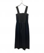 STYLE MIXERスタイルミキサー）の古着「センタープレスワイドロンパース」｜ブラック