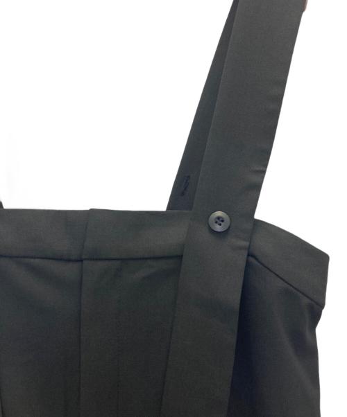 STYLE MIXER（スタイルミキサー）STYLE MIXER (スタイルミキサー) センタープレスワイドロンパース ブラック サイズ:Mの古着・服飾アイテム