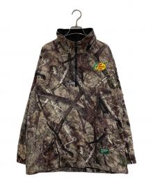 POT MEETS POP（ポットミーツポップ）の古着「HALF ZIP JACKET REAL CAMO」｜ブラウン