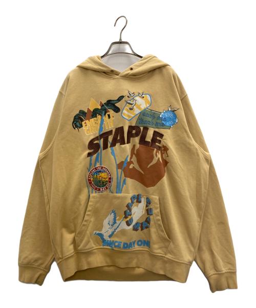staple（ステイプル）staple (ステイプル) プルオーバーパーカー イエロー サイズ:Ⅼの古着・服飾アイテム