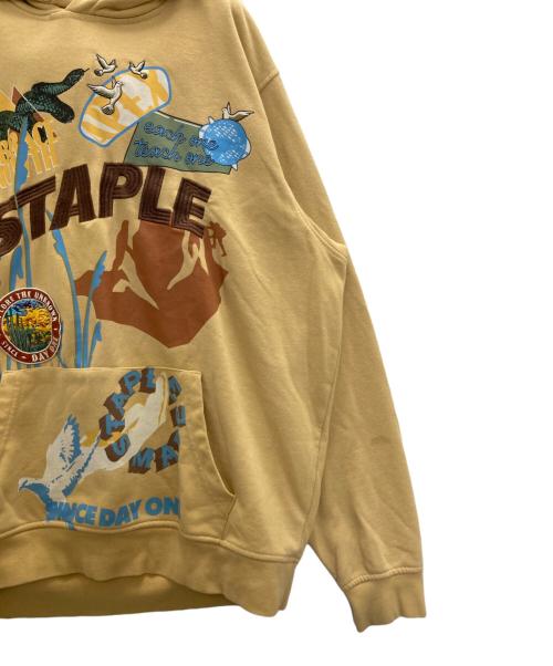 staple（ステイプル）staple (ステイプル) プルオーバーパーカー イエロー サイズ:Ⅼの古着・服飾アイテム
