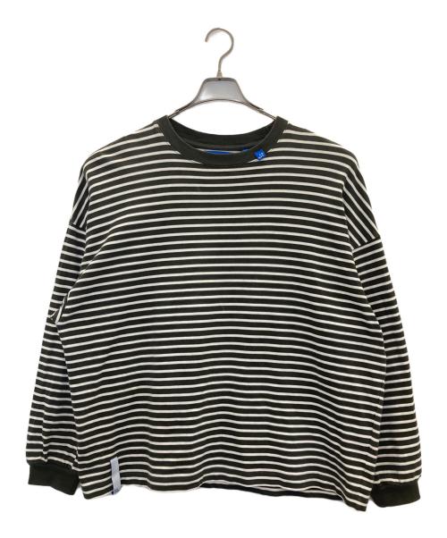 niko and（ニコアンド）niko and (ニコアンド) ボーダーL/S オリーブ サイズ:Ⅼの古着・服飾アイテム