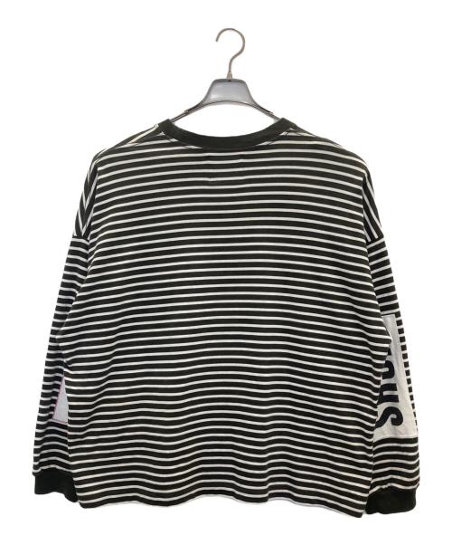 niko and（ニコアンド）niko and (ニコアンド) ボーダーL/S オリーブ サイズ:Ⅼの古着・服飾アイテム