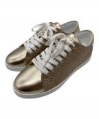 JIMMY CHOOジミーチュウ）の古着「ローカットスニーカー」｜ゴールド