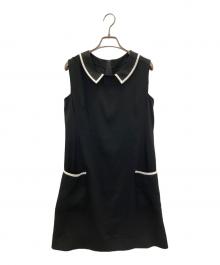 FOXEY NEWYORK（フォクシーニューヨーク）の古着「ノースリーブワンピース」｜ブラック