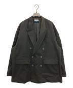 MAISON SPECIALメゾンスペシャル）の古着「Wool Mix Smooth Prime-Over Peaked Lapel Double Tailored Jacket」｜ブラック