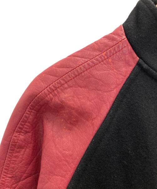 BISON SPORTS WEAR（ビソンスポーツウェア）BISON SPORTS WEAR (ビソンスポーツウェア) バーシティジャケット レッド×ブラック サイズ:表記無しの古着・服飾アイテム