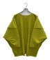 HOMME PLISSE ISSEY MIYAKE（オム プリッセ イッセイ ミヤケ）の古着「オーバーサイズドドルマンスリーブプリーツTシャツ」｜イエロー