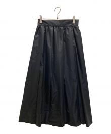 comme ca（コムサ）の古着「高密度タフタ スカート」｜ネイビー
