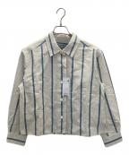 MARGARET HOWELLマーガレットハウエル）の古着「BOLD STRIPE COTTON LINEN」｜ベージュ
