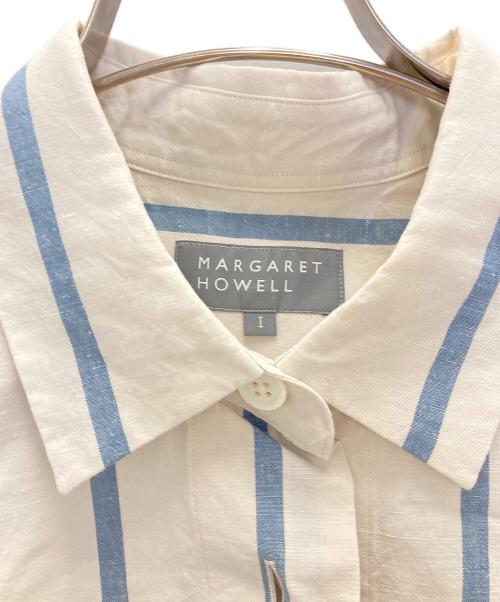 MARGARET HOWELL（マーガレットハウエル）MARGARET HOWELL (マーガレットハウエル) BOLD STRIPE COTTON LINEN ベージュ サイズ:1の古着・服飾アイテム