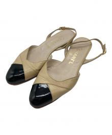 CHANEL（シャネル）の古着「バイカラーサンダル」｜ベージュ×ブラック