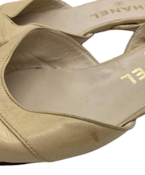 CHANEL（シャネル）CHANEL (シャネル) バイカラーサンダル ベージュ×ブラック サイズ:6の古着・服飾アイテム