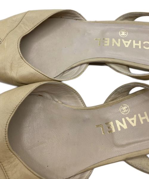 CHANEL（シャネル）CHANEL (シャネル) バイカラーサンダル ベージュ×ブラック サイズ:6の古着・服飾アイテム