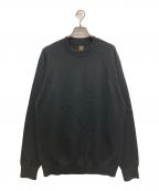 BATONERバトナ―）の古着「AGING WOOL RAGLAN SLEEVE CREW NECK」｜ブラック