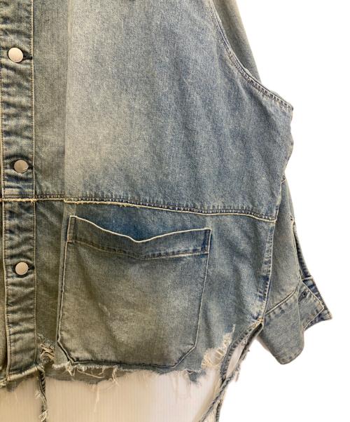 jieda（ジエダ）Jieda (ジエダ) DAMAGE OVER DENIM SHIRT ブルー サイズ:2の古着・服飾アイテム