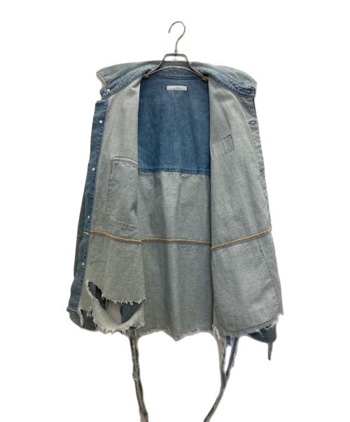 jieda（ジエダ）Jieda (ジエダ) DAMAGE OVER DENIM SHIRT ブルー サイズ:2の古着・服飾アイテム