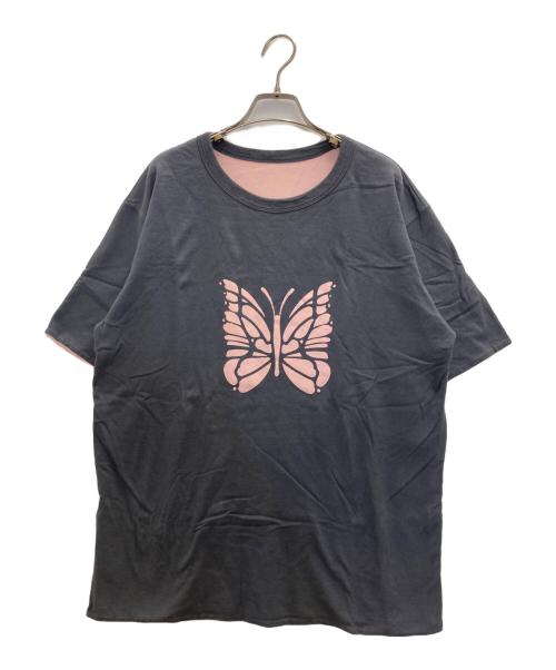 Needles（ニードルズ）Needles (ニードルズ) S/S Reversible Tee ピンク×グレー サイズ:Ⅼの古着・服飾アイテム
