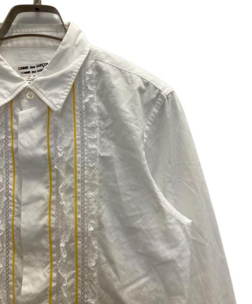 COMME des GARCONS COMME des GARCONS（コムデギャルソン コムデギャルソン）COMME des GARCONS COMME des GARCONS (コムデギャルソン コムデギャルソン) レース切替シャツ ホワイト サイズ:SIZE　Sの古着・服飾アイテム