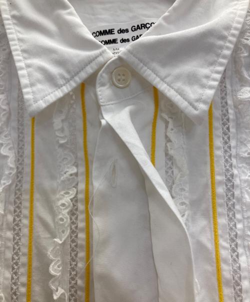 COMME des GARCONS COMME des GARCONS（コムデギャルソン コムデギャルソン）COMME des GARCONS COMME des GARCONS (コムデギャルソン コムデギャルソン) レース切替シャツ ホワイト サイズ:SIZE　Sの古着・服飾アイテム