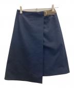 KUMIKYOKUクミキョク）の古着「ラップスカート」｜ネイビー