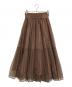 Snidel (スナイデル) プリーツシフォンレイヤードプリントスカート ブラウン サイズ:S：4000円