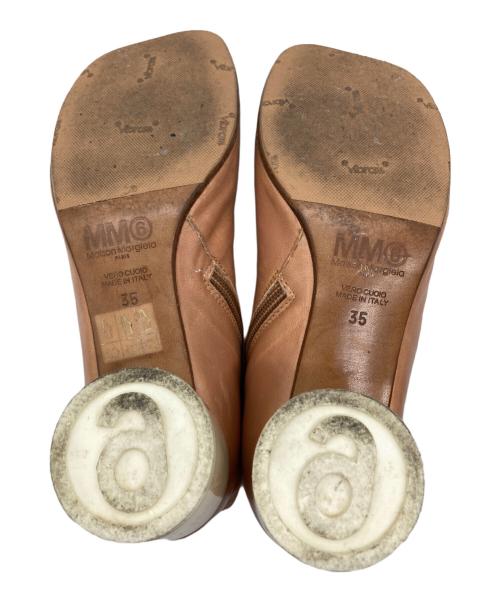 MM6 Maison Margiela（エムエムシックスメゾンマルジェラ）MM6 Maison Margiela (エムエムシックスメゾンマルジェラ) アナトミックアンクルブーツ ベージュ サイズ:35の古着・服飾アイテム