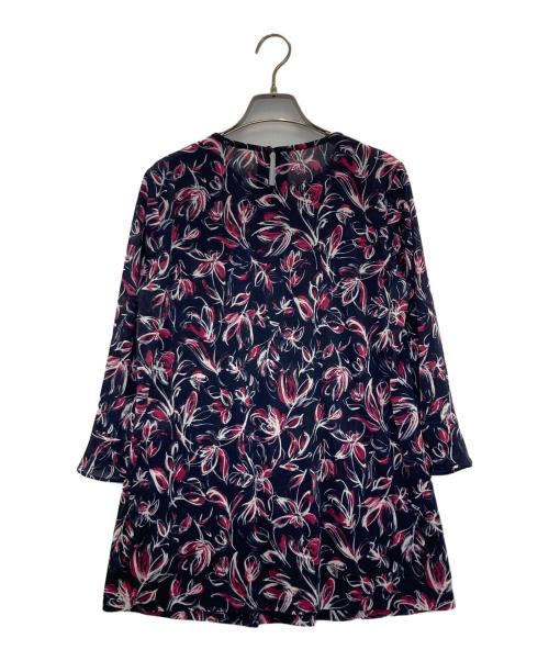 Leilian WHITE LABEL（レリアン ホワイトレーベル）LEILIAN white label (レリアン ホワイトレーベル) フラワーチュニックブラウス ブラック サイズ:9の古着・服飾アイテム
