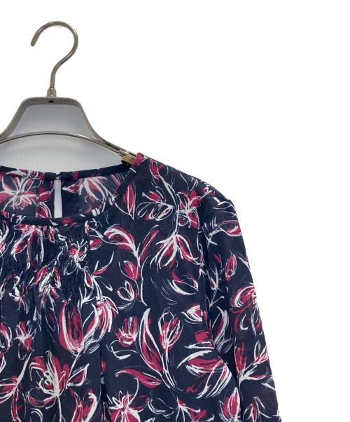 Leilian WHITE LABEL（レリアン ホワイトレーベル）LEILIAN white label (レリアン ホワイトレーベル) フラワーチュニックブラウス ブラック サイズ:9の古着・服飾アイテム