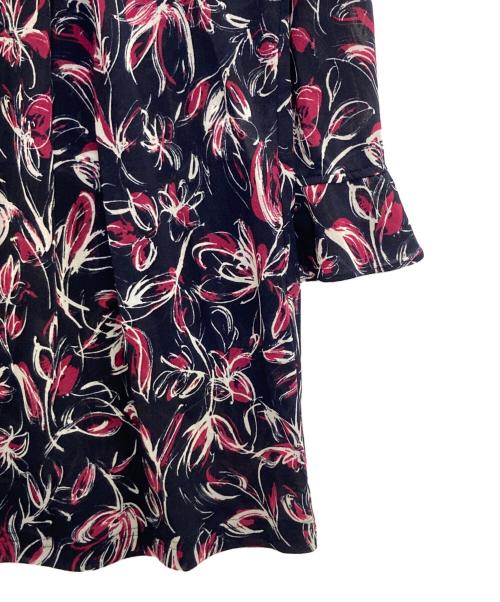 Leilian WHITE LABEL（レリアン ホワイトレーベル）LEILIAN white label (レリアン ホワイトレーベル) フラワーチュニックブラウス ブラック サイズ:9の古着・服飾アイテム