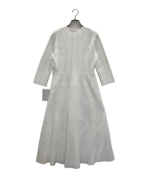 CELFORD（セルフォード）CELFORD (セルフォード) ディフォーメーションニットワンピース ホワイト サイズ:38 未使用品の古着・服飾アイテム