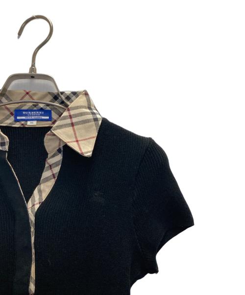 BURBERRY BLUE LABEL（バーバリー ブルー レーベル）BURBERRY BLUE LABEL (バーバリーロンドンブルーレーベル) 襟付きニット ブラック サイズ:38の古着・服飾アイテム
