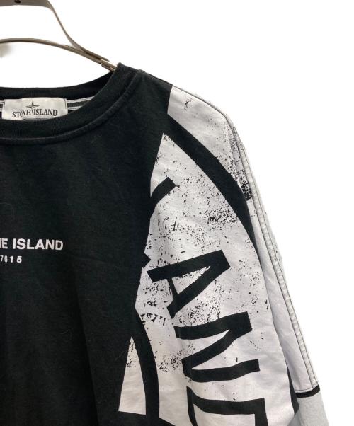 STONE ISLAND（ストーンアイランド）STONE ISLAND (ストーンアイランド) Graphic Print T-shirt ブラック サイズ:SIZE　Mの古着・服飾アイテム