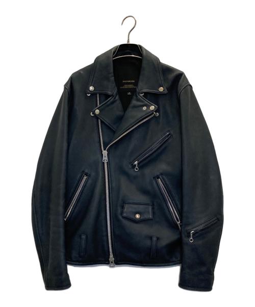 JACKROSE（ジャックローズ）JACKROSE (ジャックローズ) ラムレザーダブルライダースジャケット ダークネイビー サイズ:Lの古着・服飾アイテム