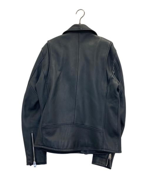 JACKROSE（ジャックローズ）JACKROSE (ジャックローズ) ラムレザーダブルライダースジャケット ダークネイビー サイズ:Lの古着・服飾アイテム