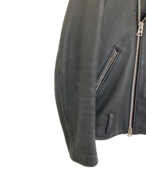 JACKROSE（ジャックローズ）JACKROSE (ジャックローズ) ラムレザーダブルライダースジャケット ダークネイビー サイズ:Lの古着・服飾アイテム