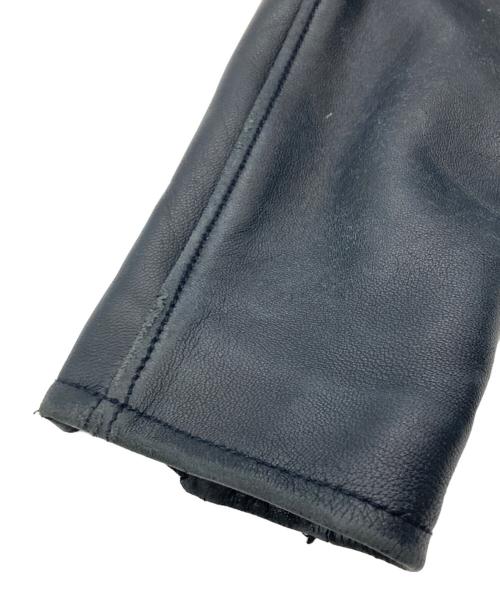 JACKROSE（ジャックローズ）JACKROSE (ジャックローズ) ラムレザーダブルライダースジャケット ダークネイビー サイズ:Lの古着・服飾アイテム