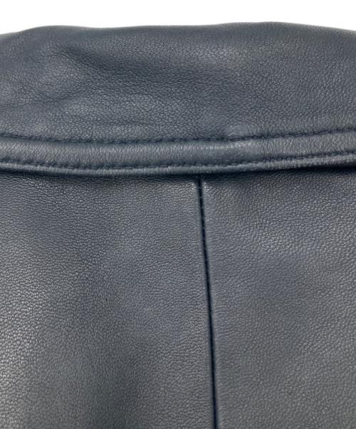 JACKROSE（ジャックローズ）JACKROSE (ジャックローズ) ラムレザーダブルライダースジャケット ダークネイビー サイズ:Lの古着・服飾アイテム