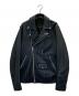 JACKROSE（ジャックローズ）の古着「ラムレザーダブルライダースジャケット」｜ダークネイビー