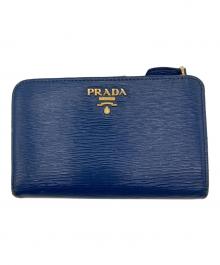 PRADA（プラダ）の古着「2つ折り財布」｜ブルー